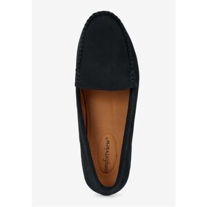 Comfort View Black Suede “Milena” Slip On Loafer
